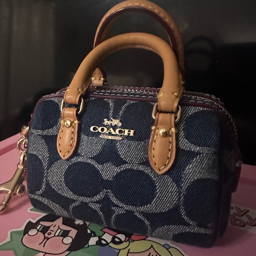 Coach Mini Charm Denim